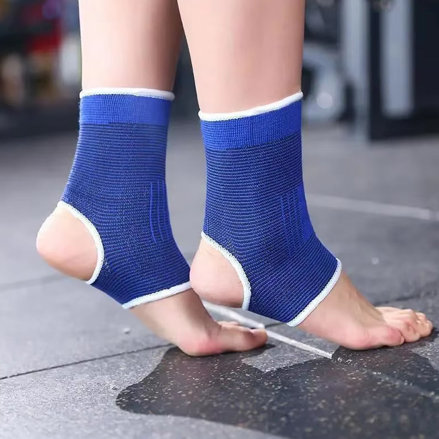 Ankle Support Brace Cap Wrap Pad (1 Pair / With Card Packing), Gym Equipment