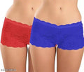 Net Briefs for Women (Red & Blue, 5XL) (Set of 2)